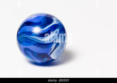 Blue & White Swirl Marble Stock Photo