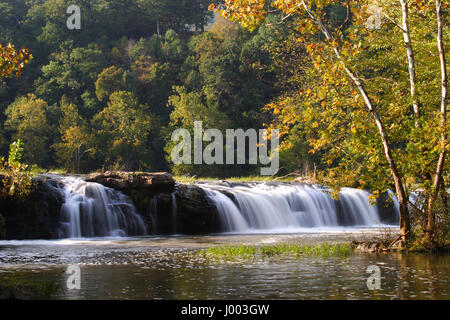 Sandstone Falls In Autumn Stock Photo