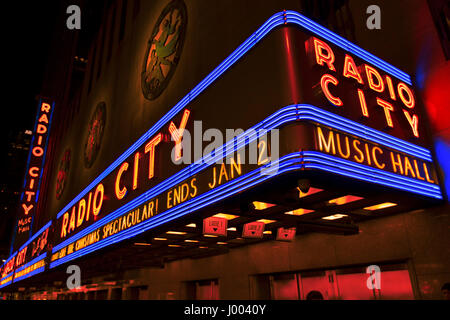 Neon of the musical theater in New York U.S.A. North America Stock ...