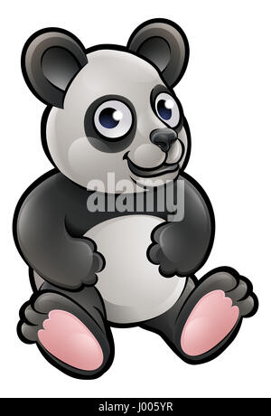 A panda safari animals cartoon character Stock Photo