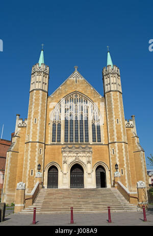 exterior of ealing abbey catholic church of st benedict, ealing, west ...