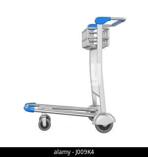 Airport Luggage Cart Isolated Stock Photo