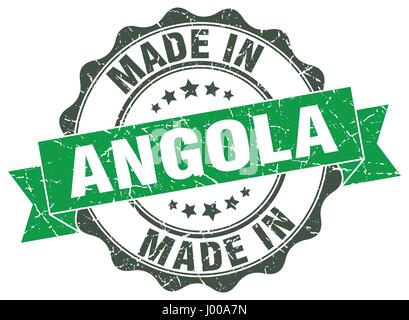 made in Angola round seal Stock Vector