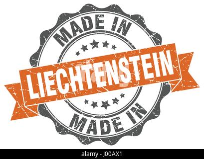 made in Liechtenstein round seal Stock Vector