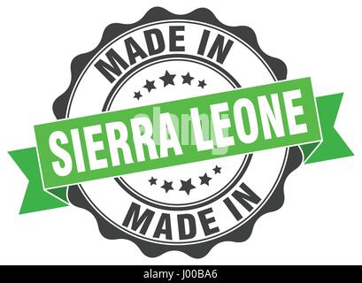 made in Sierra Leone round seal Stock Vector