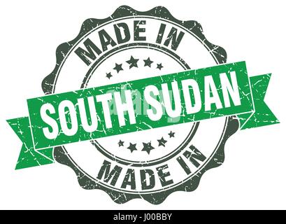 made in South Sudan round seal Stock Vector