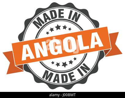 made in Angola round seal Stock Vector