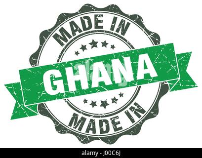 Made in Ghana - rubber stamp - vector, Ghana map pattern - black, green ...