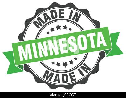 made in Minnesota round seal Stock Vector