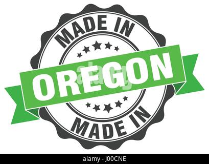 made in Oregon round seal Stock Vector