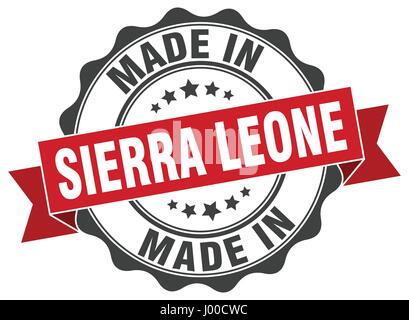 made in Sierra Leone round seal Stock Vector