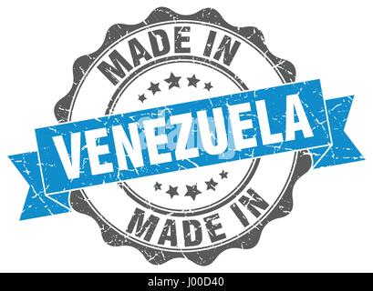 made in Venezuela round seal Stock Vector