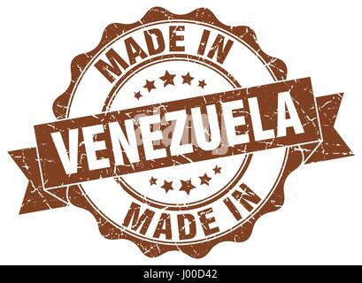 made in Venezuela round seal Stock Vector