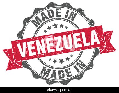 made in Venezuela round seal Stock Vector