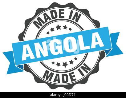 made in Angola round seal Stock Vector