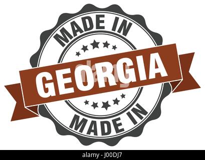 made in Georgia round seal Stock Vector