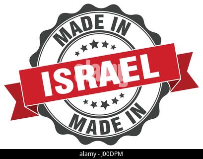 made in Israel round seal Stock Vector