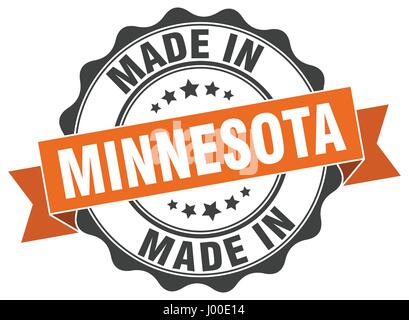 made in Minnesota round seal Stock Vector