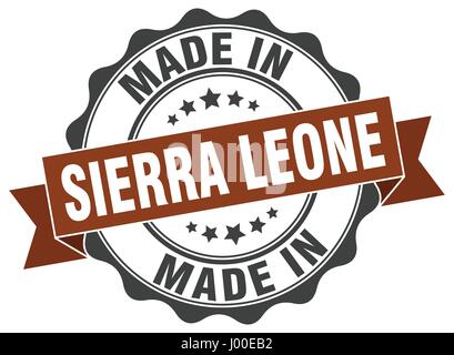 made in Sierra Leone round seal Stock Vector