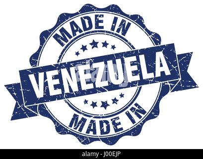 made in Venezuela round seal Stock Vector