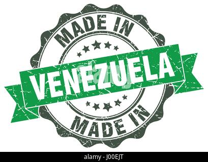 made in Venezuela round seal Stock Vector