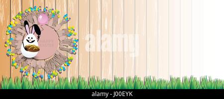 Easter horizontally oriented illustration Stock Vector