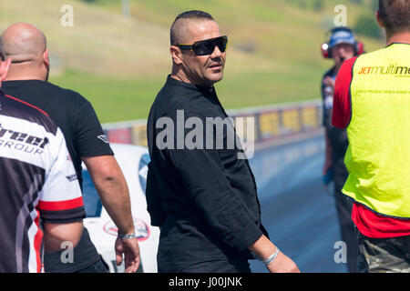 Sydney, Australia - 8th April 2017: Owner of the Queen Street Group / Customs Mohamed Ibrahim  seen at the 2017 Sydney Jamboree Drag Racing event which took place at the Sydney Dragway. Photos show Mohamed Ibrahim. Credit: Triangular Pics / Alamy Live News Stock Photo