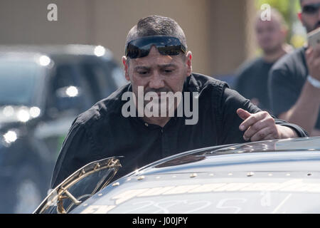 Sydney, Australia - 8th April 2017: Owner of the Queen Street Group / Customs Mohamed Ibrahim  seen at the 2017 Sydney Jamboree Drag Racing event which took place at the Sydney Dragway. Photos show Mohamed Ibrahim. Credit: Triangular Pics / Alamy Live News Stock Photo