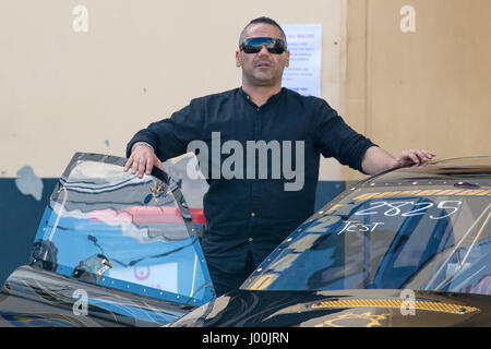 Sydney, Australia - 8th April 2017: Owner of the Queen Street Group / Customs Mohamed Ibrahim  seen at the 2017 Sydney Jamboree Drag Racing event which took place at the Sydney Dragway. Photos show Mohamed Ibrahim. Credit: Triangular Pics / Alamy Live News Stock Photo