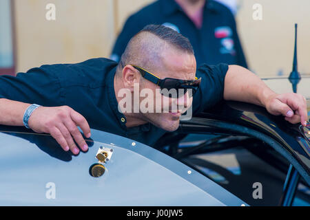 Sydney, Australia - 8th April 2017: Owner of the Queen Street Group / Customs Mohamed Ibrahim  seen at the 2017 Sydney Jamboree Drag Racing event which took place at the Sydney Dragway. Photos show Mohamed Ibrahim. Credit: Triangular Pics / Alamy Live News Stock Photo