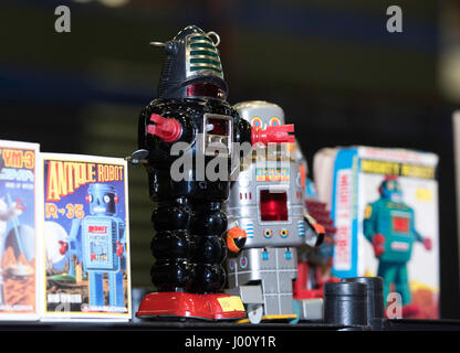 Brentwood, Essex 8th April 2017.  Vintage toy   at a large toy fair Credit: Ian Davidson/Alamy Live News Stock Photo