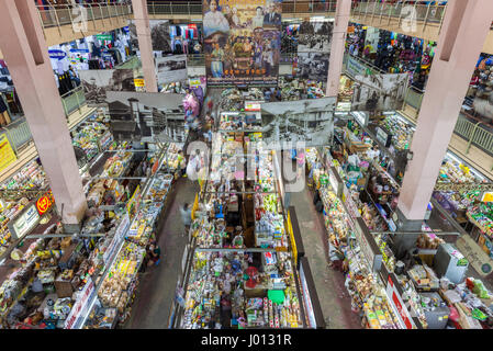 Chiang Mai, Thailand - August 27, 2016: High angle view of the Warorot market stalls on August 27, 2016 in Chiang Mai, Thailand. Stock Photo