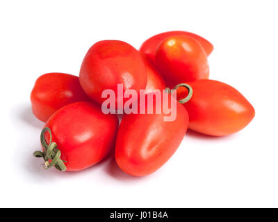 Cherry plump tomato isolated on white background Stock Photo