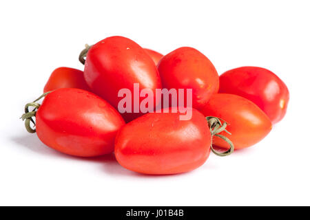 Cherry plump tomato isolated on white background Stock Photo