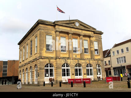 Georgian architecture of Guildhall building, Andover, Hampshire, England, UK built 1825 Stock Photo