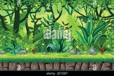 Vector illustration of the rainforest layers Stock Vector Image & Art