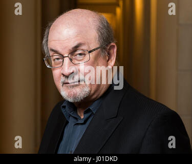 Portrait of (Ahmed) Salman Rushdie (thanks to Hotel Park Hyatt Paris-Vendome) 11/09/2016 ©Philippe MATSAS/Opale Stock Photo