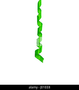 Green Ribbon Line Satin ribbon line green color isolated on white background, element ...