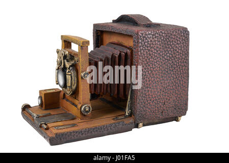 Model of vintage camera photographed close-up Stock Photo