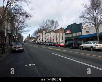 Main Street of St. Helena, CA. Stock Photo