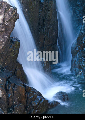 Waterfall on Allt na Dunaiche mountain stream on the Isle of Skye, Scotland, UK Stock Photo