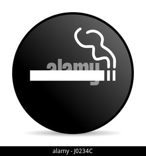 Cigarette icon. Internet button on white background Stock Photo - Alamy