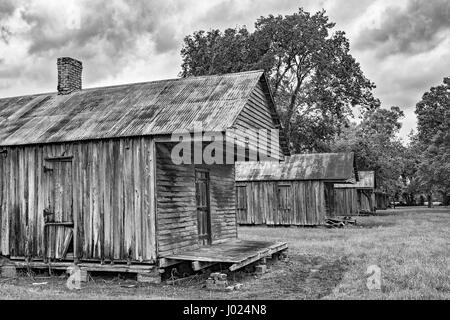 Louisiana, Thibodaux, Laurel Valley Village, sugar plantation museum, monochrome Stock Photo