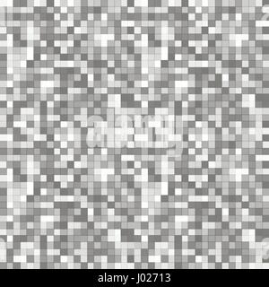 Abstract grayscale pixels noise mosaic seamless pattern Stock Vector