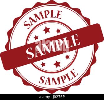 Sample red stamp illustration Stock Vector