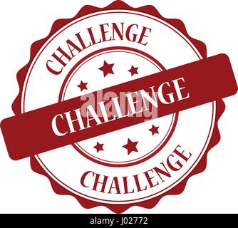Challenge red stamp illustration Stock Vector