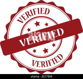 Verified red stamp illustration Stock Vector