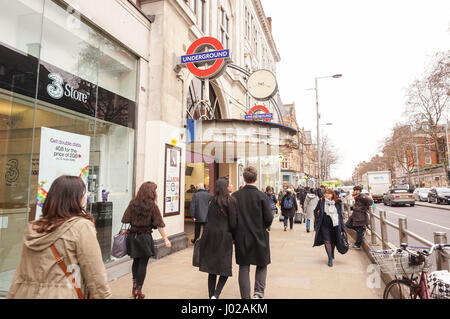 Kensington High Street Underground Station, West London, England, UK Stock Photo