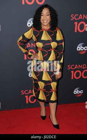 West Hollywood, CA, USA. 8th Apr, 2017. 08 April 2017 - West Hollywood, California - Shonda Rhimes. ABC's 'Scandal' 100th Episode Celebration held at Fig & Olive in West Hollywood. Photo Credit: Birdie Thompson/AdMedia Credit: Birdie Thompson/AdMedia/ZUMA Wire/Alamy Live News Stock Photo