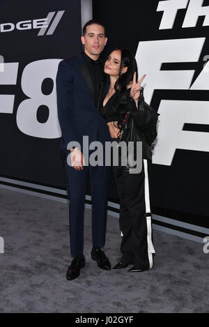 New York, USA. 8th April, 2017. G-Eazy and Kehlani attend 'The Fate Of The Furious' New York Premiere at Radio City Music Hall on April 8, 2017 in New York City. credit: Erik Pendzich Credit: Erik Pendzich/Alamy Live News Stock Photo